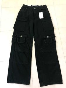 Bershka Cargo Denim Jeans