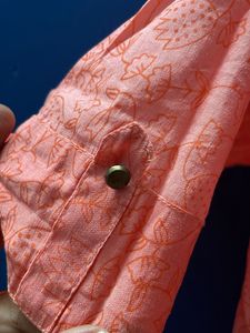 Peach Embroidered Kurta
