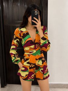 Urban Outfitter Boho Print V-Neck Romper