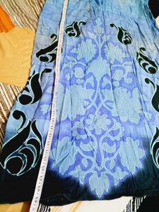 Blue Tie-Dye Nighty with Paisley Print