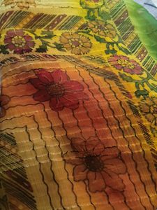Simple Saree With Floral Print