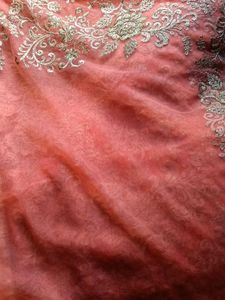 Embroidered Pink Saree