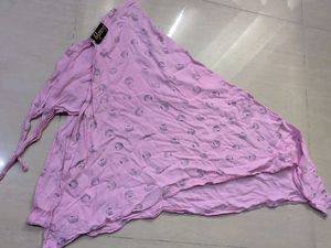 Pink Print Head Scarf