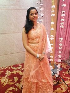 Elegant Peach Lehenga Choli