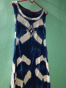 Blue Whote Kurta