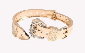 Elegant Gold Buckle Bracelet
