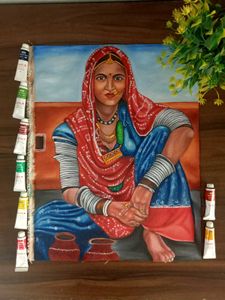 Vibrant rajasthani Woman Artwork