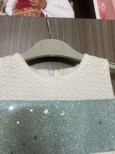 Sparkling White Tulle Dress with Hearts