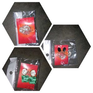 Combo Set of 3 Elegant Korean Dangle Earrings