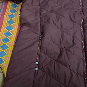 Women's Quilted Maroon Jacket