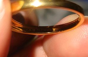 pure gold 18 carat ring