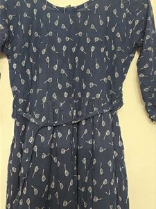 Stylish Navy Blue Printed Maxi Dress