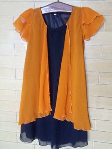 black and orange 🍊 😍 mini dress