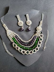 Stunning Multi-Layer Necklace & Earring Set