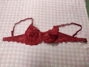 Red Net Bra