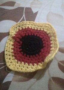 Handmade wooiien Crochet Coaster