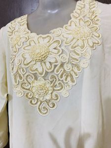 Embroidered Cream Tunic