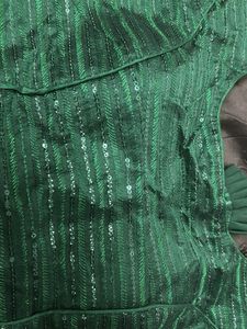 Elegant Green Embroidered Blouse