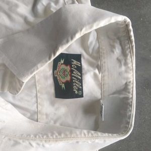 Classic White Long Sleeve Button-Up Shirt