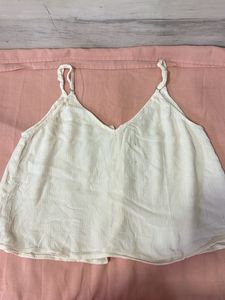 Cream Button-Up Cami Top