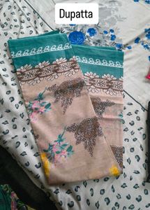 Pure Cotton Teal Kurta Fabric