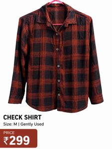 women Red Checkered Casual Shirt