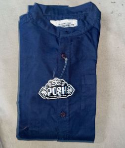 Men's Navy Blue Formal Shirt for small children’s