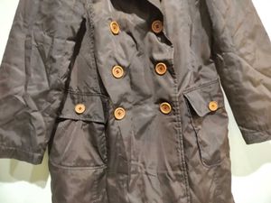 Brown Double Breasted Casual Jacket