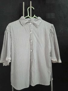 Striped Button-Up Shirt