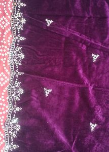 Purple Velvet Kurti