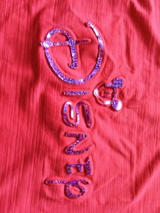Red Long Sleeve Graphic Top