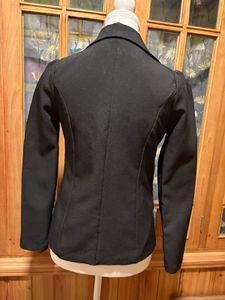 Classic Black Blazer with Puff Sleeves