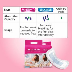 New Mom Maternity Sanitary Pads - Pack of 3