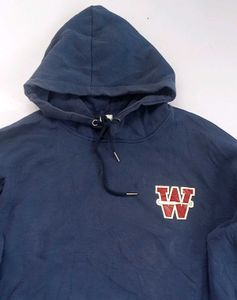 Navy Blue Varsity Hoodie with W Patch