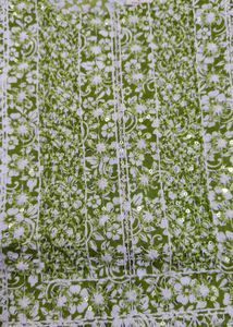 GREEN &amp; WHITE KURTA SET