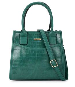 Elegant Green Croc Handbag