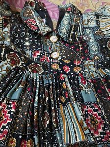 Boho Patchwork Dress with Sequins