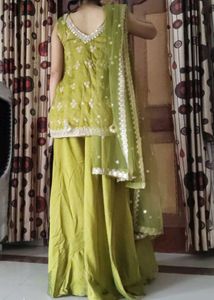 Mehendi Peplum Style Sharara / flapper