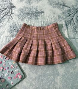 Cute Plaid Pleated Mini Skirt