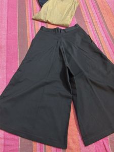 Black Wide-Leg Culottes