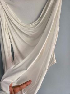 Boohoo White Bodysuit cutout sleeve
