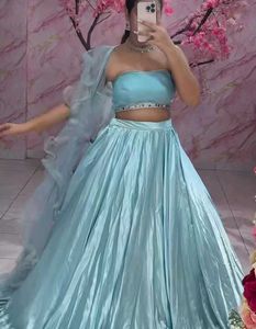 Powder Blue Lehenga Choli Set
