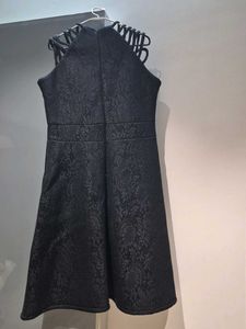 Elegant Black Jacquard Dress