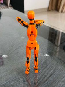 action you Figure 3d printed orange and black