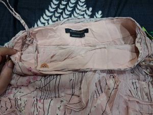 Vintage Dusty Pink Mesh Ruffle Wrap Mini Skirt