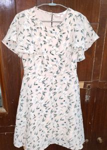 Pantaloons Floral Nude Pink Summer Midi Dress