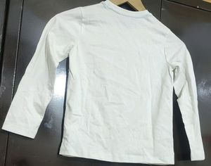 White Printed T-shirt For Baby Boy 4- 6 Age