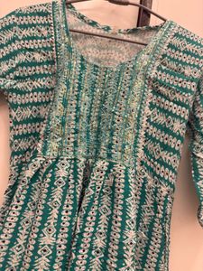 Chic Teal Ethnic Print Maxi Dress