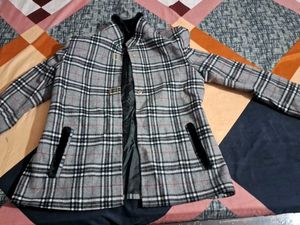 Women's Pea coat with Fur Collar