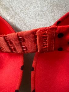La Senza Orange Polka Dot Padded Underwire Bra